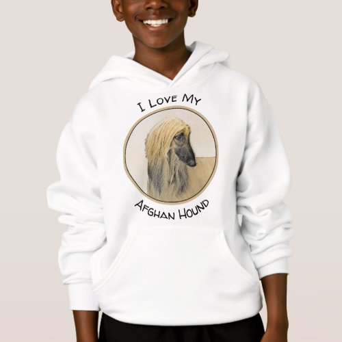 Afghan Hound Painting _ Cute Original Dog Art Hoodie