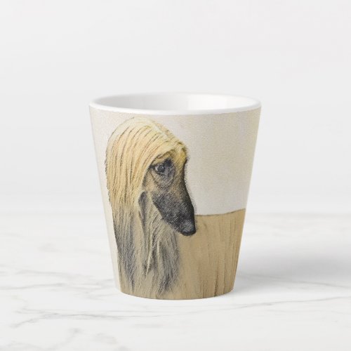 Afghan Hound Painting _ Cute Original Dog Art Latte Mug