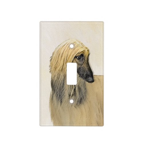 Afghan Hound Painting _ Cute Original Dog Art Light Switch Cover