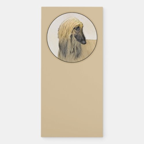 Afghan Hound Painting _ Cute Original Dog Art Magnetic Notepad
