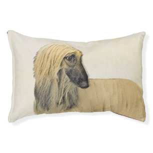 Afghan Hound Painting - Cute Original Dog Art Pet Bed