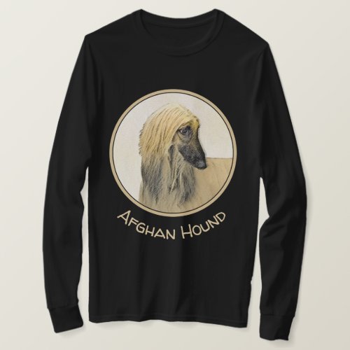 Afghan Hound Painting _ Cute Original Dog Art T_Shirt