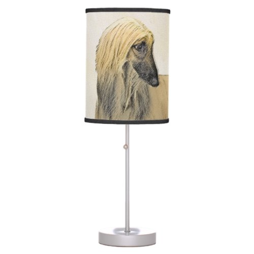 Afghan Hound Painting _ Cute Original Dog Art Table Lamp