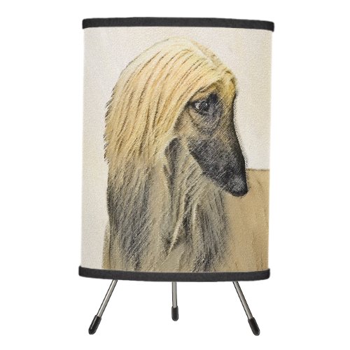 Afghan Hound Painting _ Cute Original Dog Art Tripod Lamp