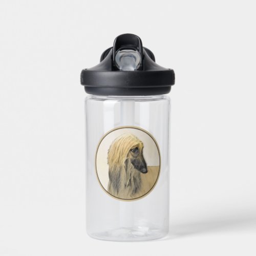 Afghan Hound Painting _ Cute Original Dog Art Water Bottle