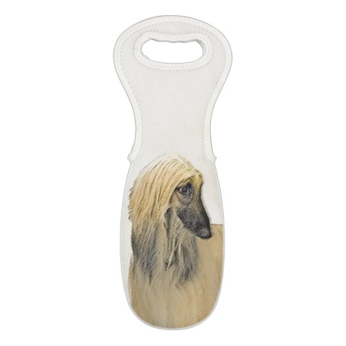 Afghan Hound Painting _ Cute Original Dog Art Wine Bag