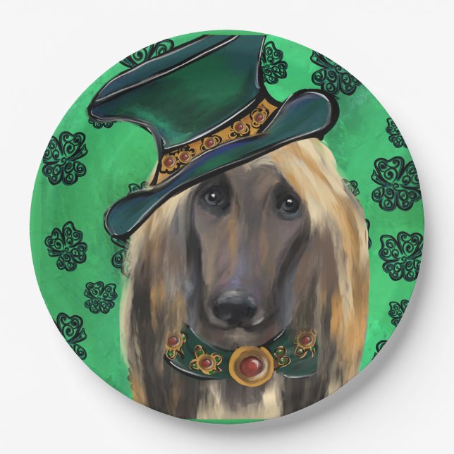 AFGHAN HOUND PAPER PLATES (Front)