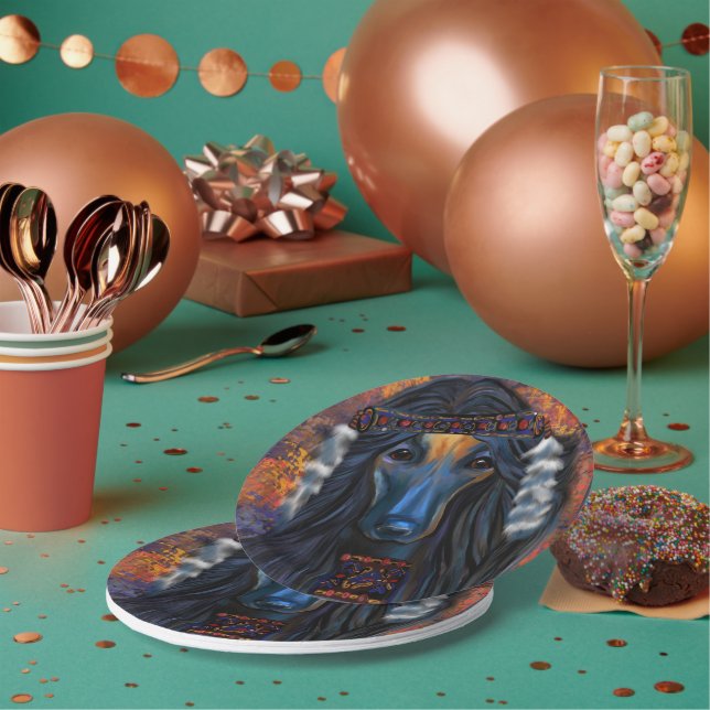 Afghan Hound      Paper Plates (Multi)