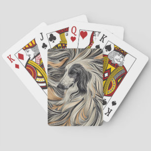 Afghan Hound Poker Cards