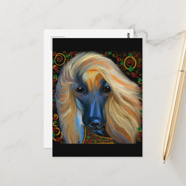 Afghan Hound     Postcard (Front/Back In Situ)