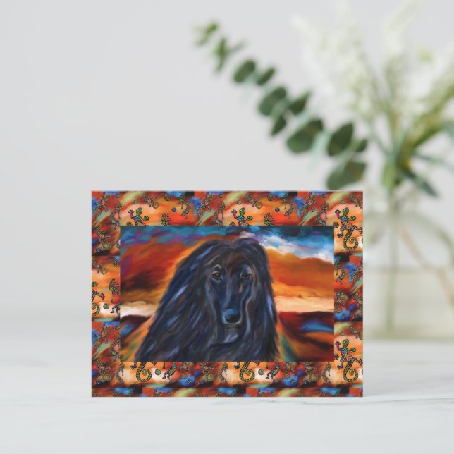 Afghan Hound  Postcard (Standing Front)