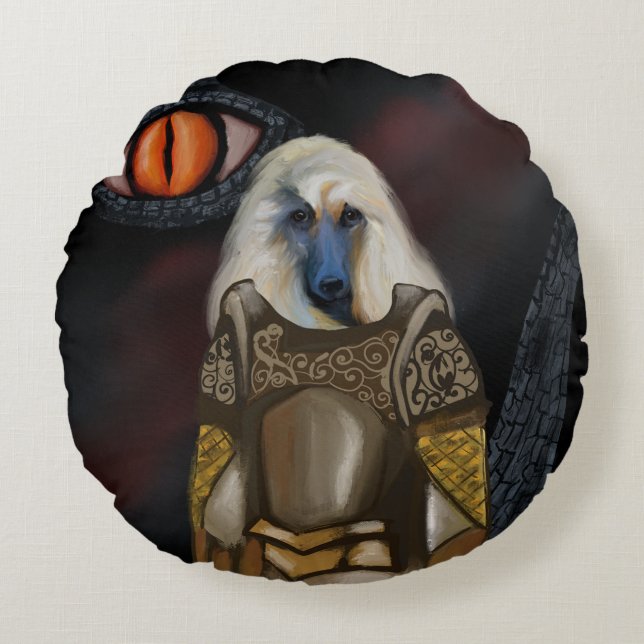 Afghan Hound  Round Pillow (Front)