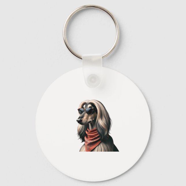 Afghan Hound Shirt Dog Mom Dad Balkh Baluchi Tee D Keychain (Front)