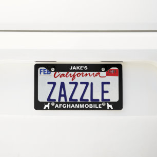 Afghan Hound Silhouettes Afghanmobile - Custom License Plate Frame