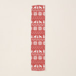 Afghan Hound Silhouettes Red Christmas Pattern Scarf<br><div class="desc">Afghan Lover's Holiday Scarf</div>