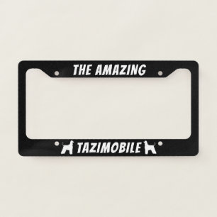 Afghan Hound Silhouettes Tazimobile - Custom License Plate Frame