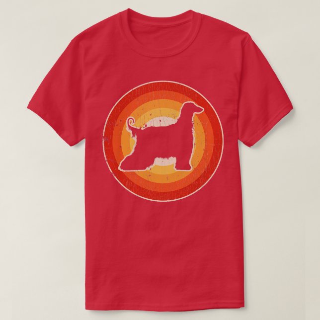 Afghan Hound Sunset Retro  for Men Women Boys Girl T-Shirt (Design Front)