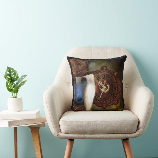 Afghan Hound  Throw Pillow (Chair)