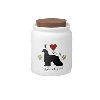 Afghan Hound Treat Candy Jar