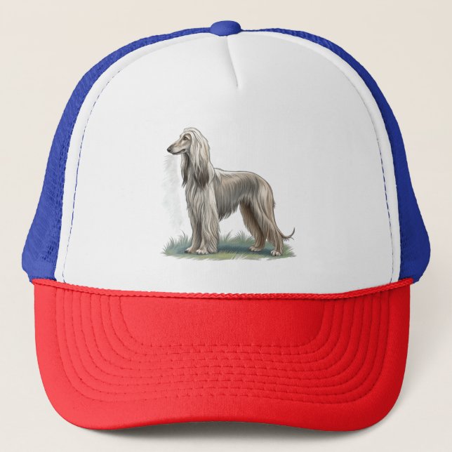 Afghan Hound Trucker Hat (Front)