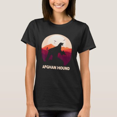 Afghan Hound under Moon for Halloween Costume T-Shirt