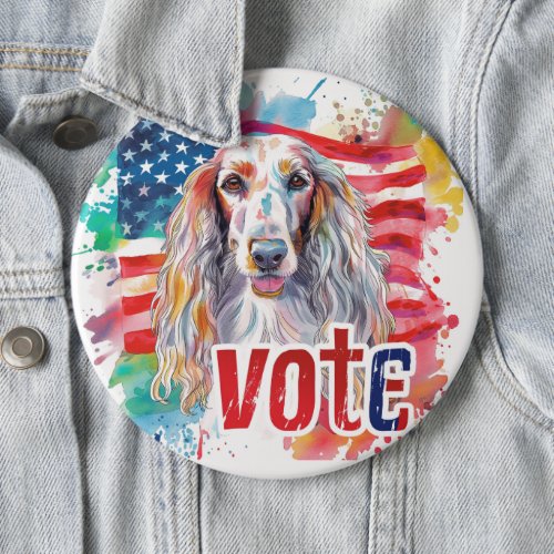 Afghan Hound US Elections Vote Button