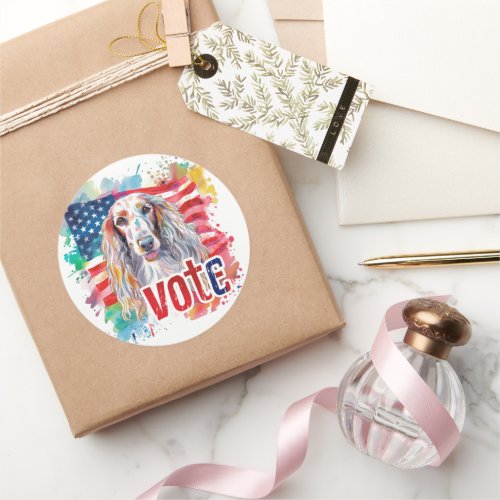 Afghan Hound US Elections Vote Classic Round Sticker