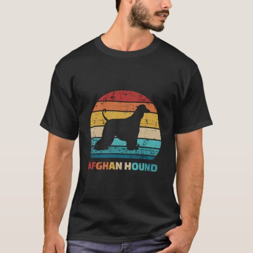 Afghan Hound Vintage Retro T_Shirt