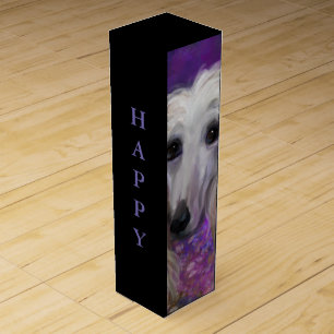 AFGHAN HOUND WINE BOX