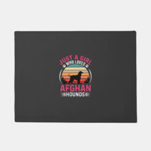 Afghan Hounds Retro Sunset Dog Lover Doormat