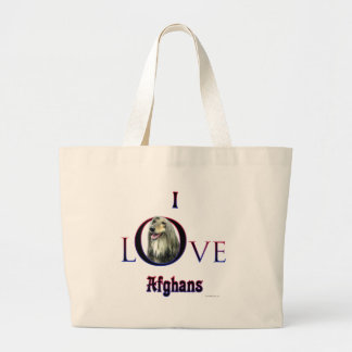 Afghan I Love Large Tote Bag