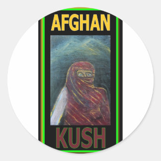AFGHAN KUSH CLASSIC ROUND STICKER