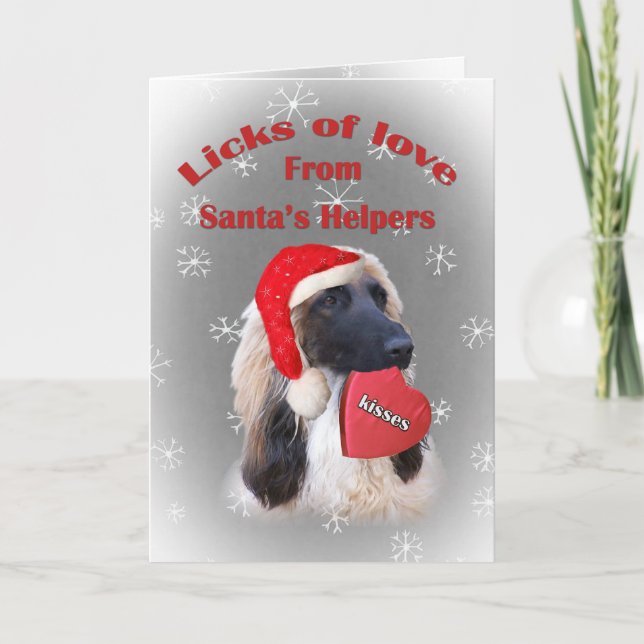 Afghan Licks of Love From Santa Cards (Front)