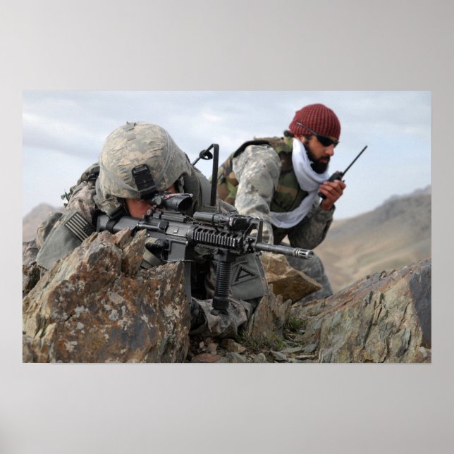 Afghan Military Soldier Cool Warriors Poster (Front)