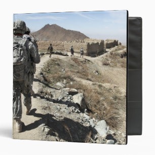 Afghan National Army and US soldiers 3 Ring Binder