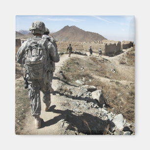 Afghan National Army and US soldiers Magnet