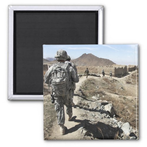 Afghan National Army and US soldiers Magnet