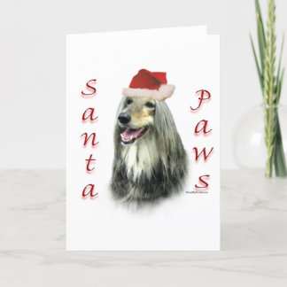 Afghan Santa Paws Holiday Card