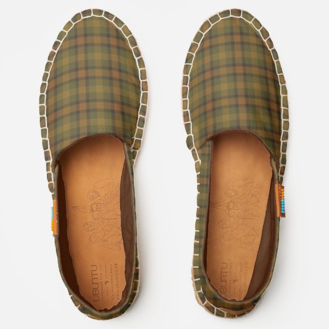 Afghan Tan Plaid Espadrilles (Front)