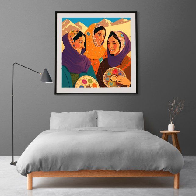 Afghan Women Playing Darya Poster (Creator Uploaded)