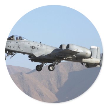 AFGHANISTAN A-10 TAKEOFF CLASSIC ROUND STICKER AFGHANISTAN A-10 TAKEOFF CLASSIC ROUND STICKER