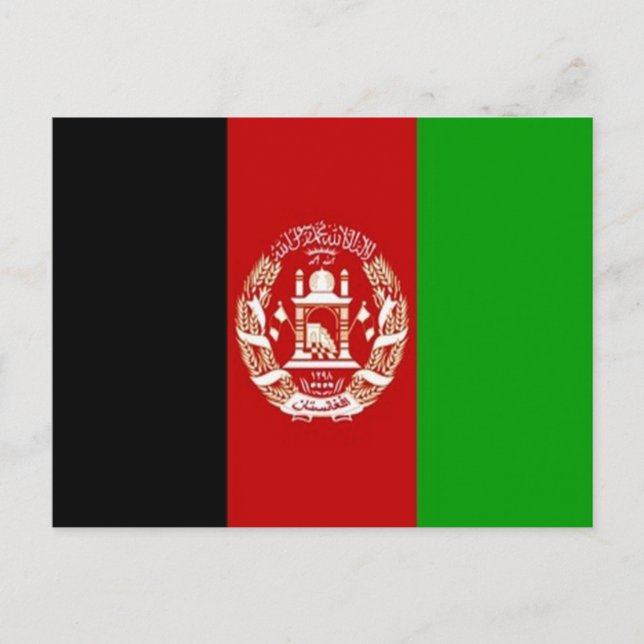 Afghanistan - Afghan flag - Postcard (Front)