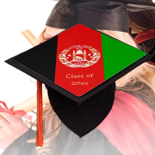 Afghanistan  Afghan Flag _ Students  University Graduation Cap Topper