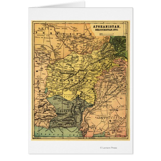 Afghanistan and Surrounding Countries Map Cards (Front)