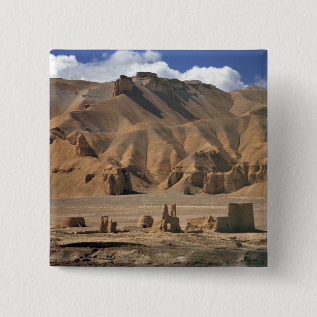 Afghanistan, Bamian Valley. Ancient earthen Button (Front)