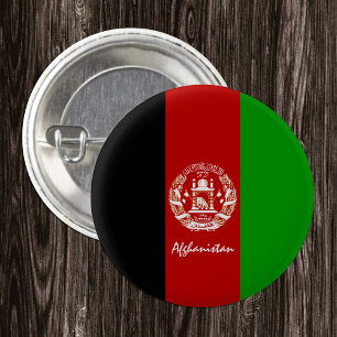 Afghanistan button, patriotic Afghan Flag fashion Button