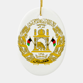 Afghanistan Coat of Arms Ceramic Ornament