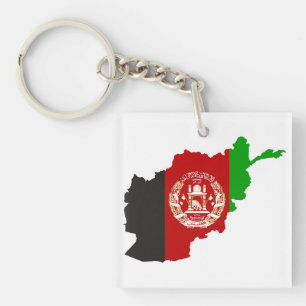 afghanistan country flag map shape symbol silhouet keychain