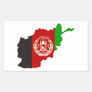 afghanistan country flag map shape symbol silhouet rectangular sticker