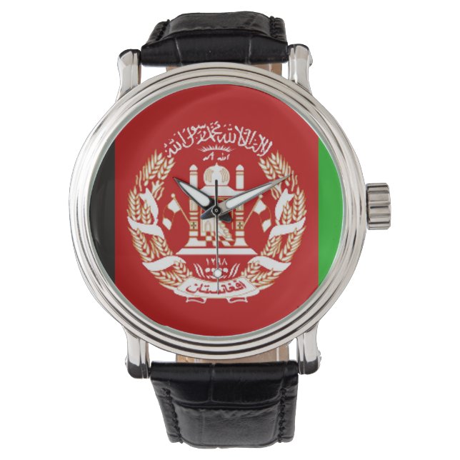 Afghanistan country flag symbol long watch (Front)